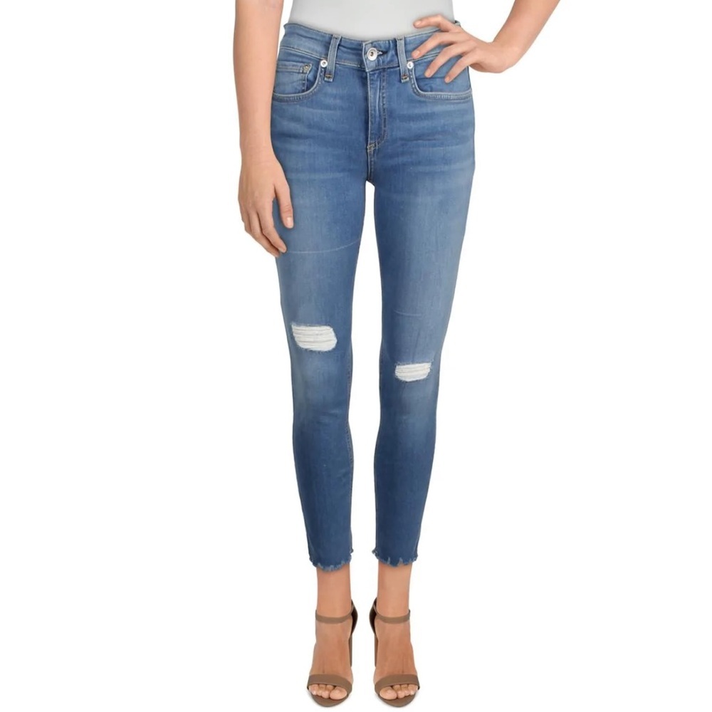 Rag & Bone / JEANS Cate Mid Rise Ankle Skinny in Bowery Wash
